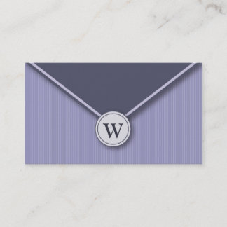 {TBA} Cartões de Negócios Envelope Monograma Azul 