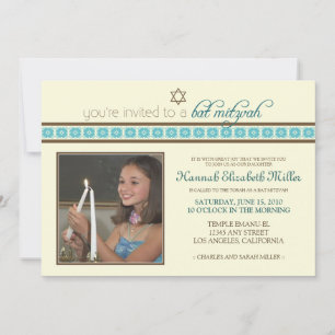 {TBA} Convite de Bat Mitzvah de Ornamentado Person