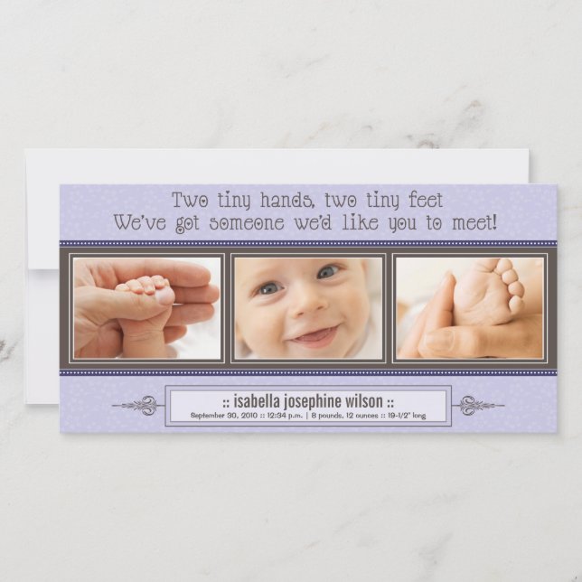 {TBA} Mãos Pequenas, Anúncio de Nascimento de Pés  (Frente)