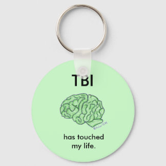 "TBI tocou na minha vida" chaveiro