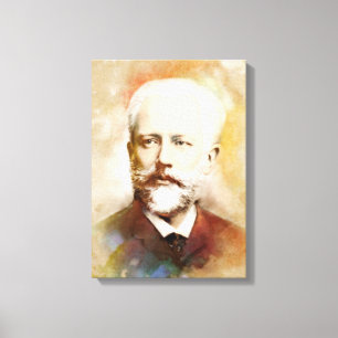 Tchaikovsky na Canvas - Estilo de Aquarela