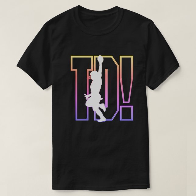 TD! Camiseta de Futebol Americano (Frente do Design)