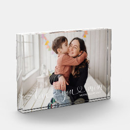 Te Amo Mãe Foto Personalizável Bloco 5x7