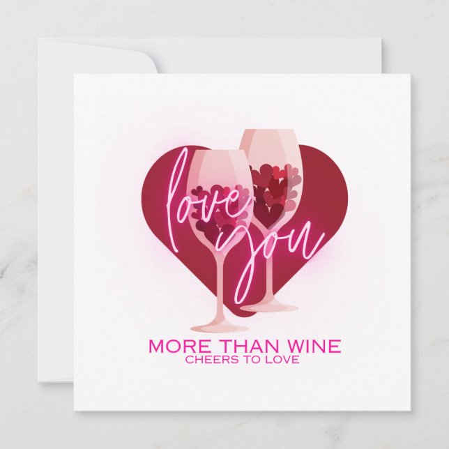 Te Amo Mais Que Cartão De Vinho (Frente)