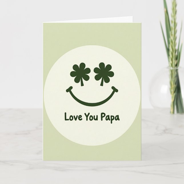 Te Amo Papai Cartão Simples (Frente)