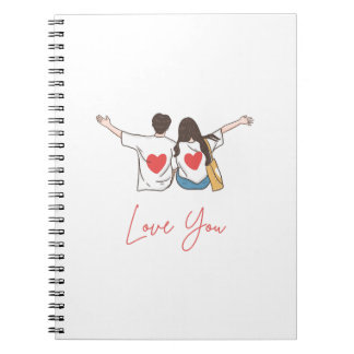 ❤️ Te Amo Para Sempre - Caderno Espiral Personaliz