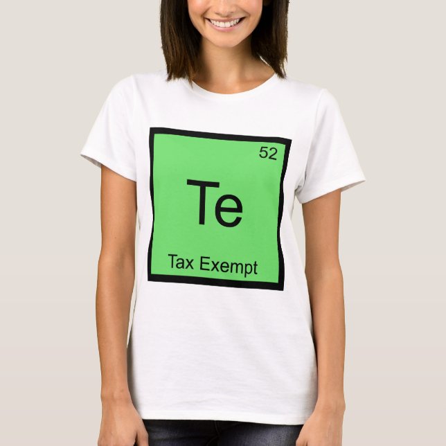 Te - Camiseta engraçada com símbolo de elemento qu (Frente)