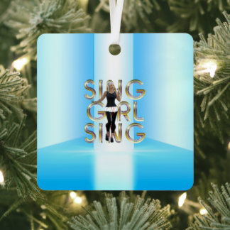 Tê Sing Girl Sing Metal Ornament