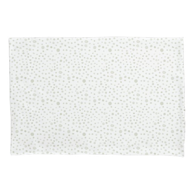 Tea Confetti Watercolor Dots Pillowcase (Frente)