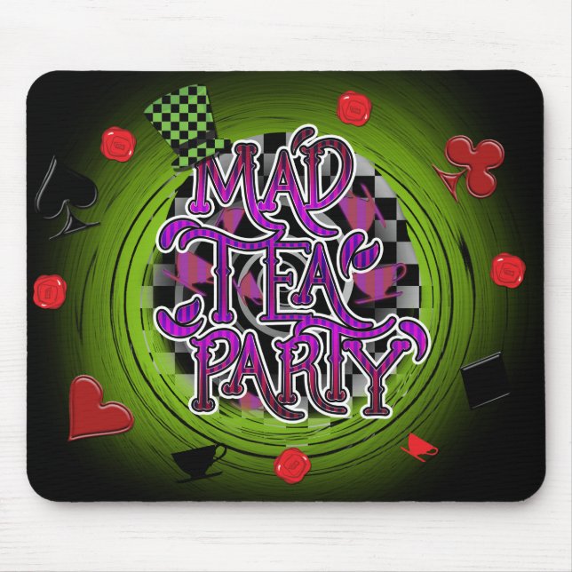 TEA PARTY LOUCa Decoração do Computador Mouse pad (Frente)