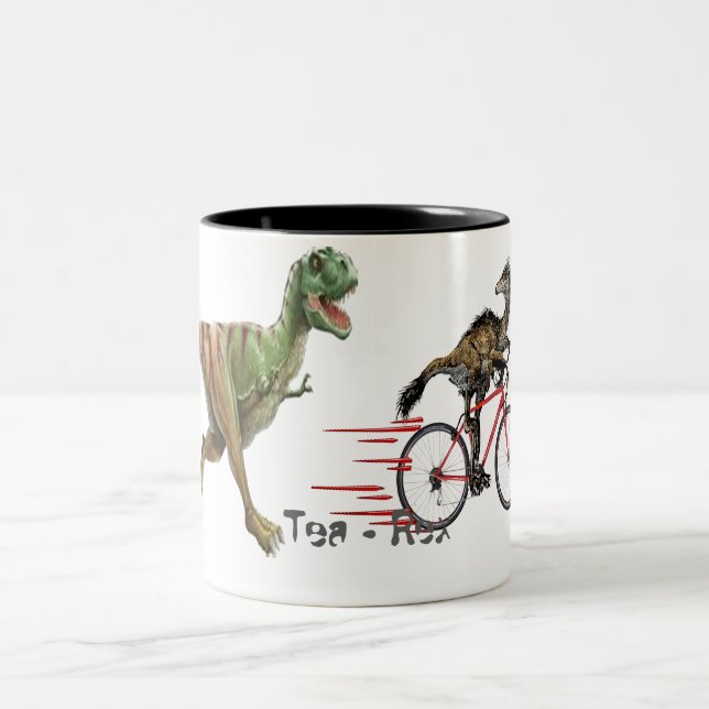 Tea Rex, design de caneca t-rex engraçada (Centro)
