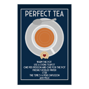 Tea Wall Art Poster Impressão