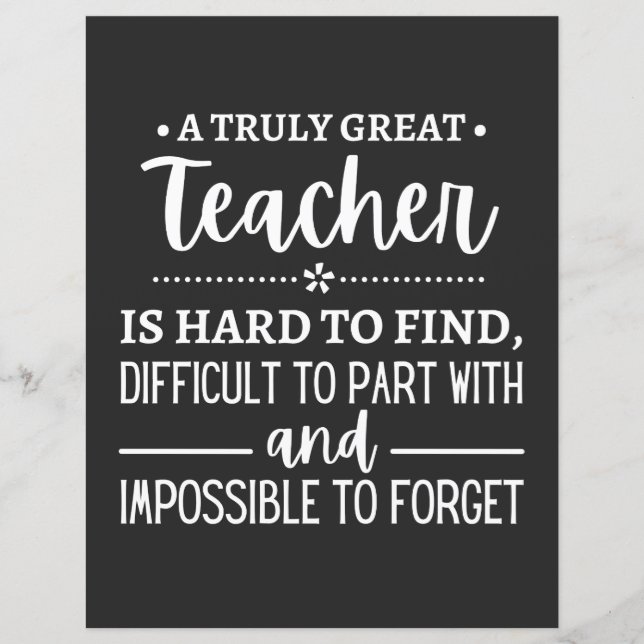 teacher Gift, A Truly Great Teacher (Frente)