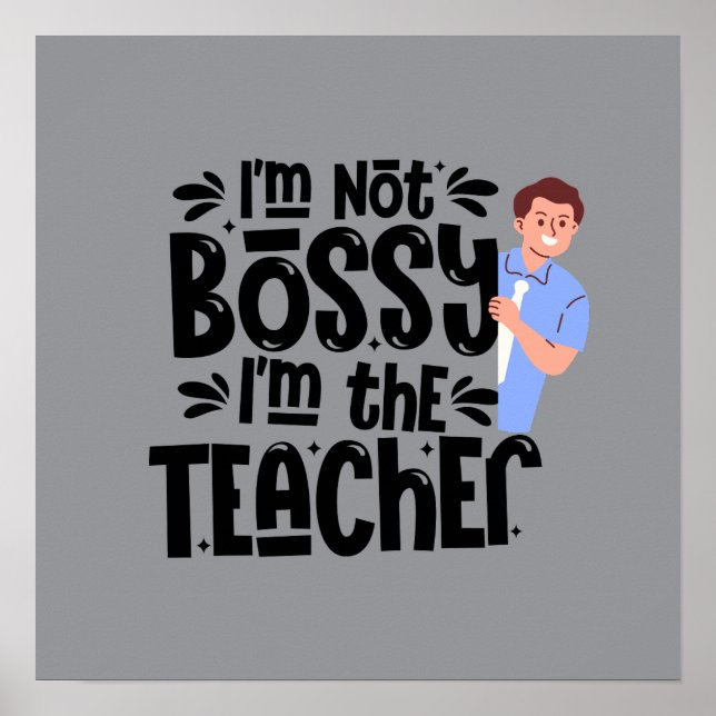 Teacher Motivational Quote poster Wall art (Frente)