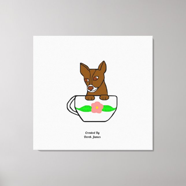 Teacup Chihuahua Canvas (Frente)