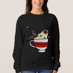 Teacup rico Pernas Pug Camisa Essencial 702