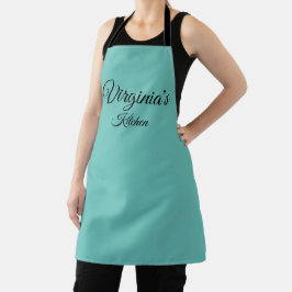 Teal Apron Personalizado