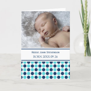 Teal Azul É um Anúncio de Nascimento de Foto de Me