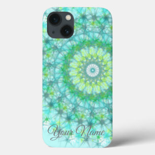 Teal, Azul, Floco de Neve Personalizado Verde