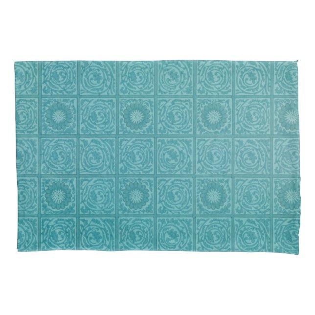 Teal Azulejo Pattern (por William Morris) (Frente-Esquerda)