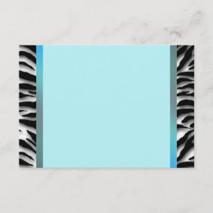 Teal Blue Zebra RSVP