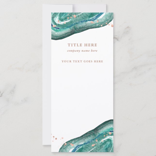 Teal de Aquarela e Rosa de Névoa (Frente)