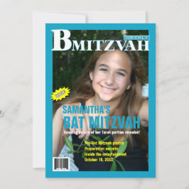 Teal de Convite da Revista Bat Mitzvah