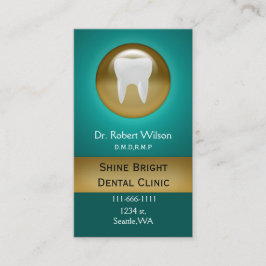 Teal Dental cartões de visitas com cartão de compr