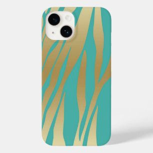 Teal Dourado e Azul Moderno