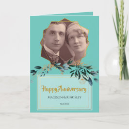 Teal Floral Incrível Cartões de agradecimentos de 
