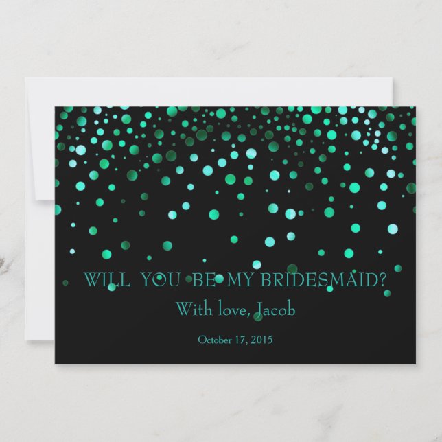 Teal Glitter Você Será O Meu Convite Para A Brides (Frente)