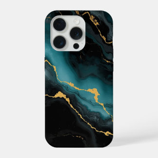Teal & Gold Marble Luxe Phone Case