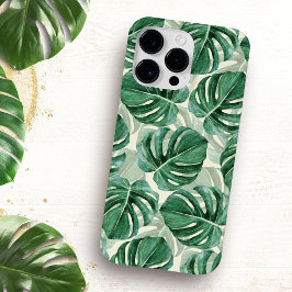 Teal Green Monstera Folhas