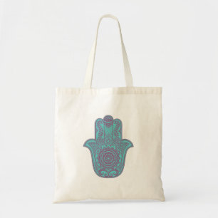 Teal Hamsa Bolsa