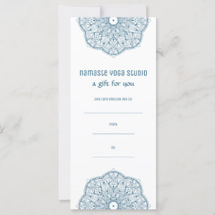 Teal Mandala Yoga Henna Artista Reiki Spa Gift Cer