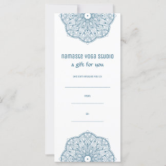 Teal Mandala Yoga Henna Artista Reiki Spa Gift Cer
