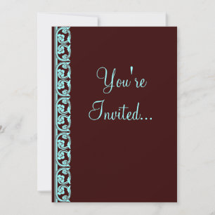 Teal Medieval no Convite Personalizado de Chocolat