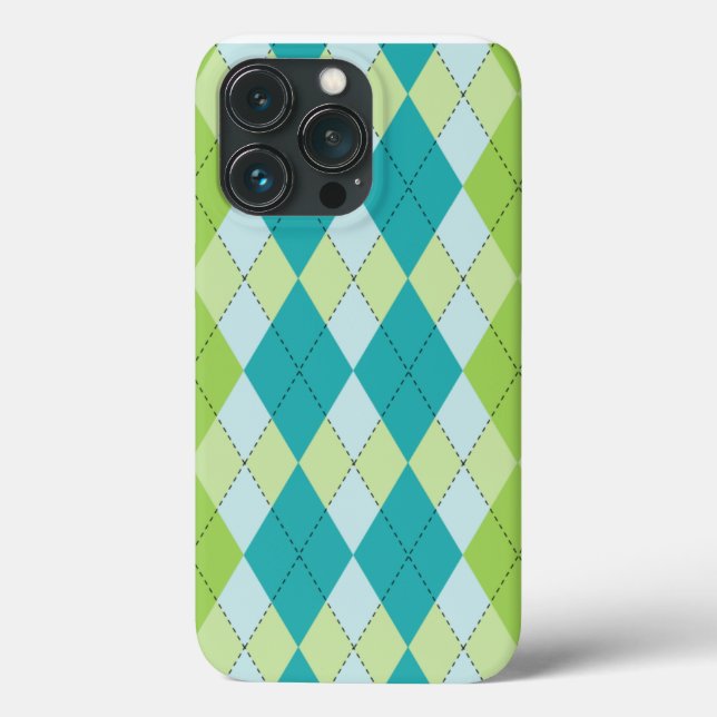 Teal Melon Mod Argyle (Verso)