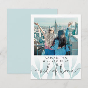 Teal Moderno Será Minha Foto Madrinha de casamento