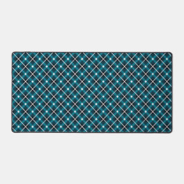 Teal & Navy Geometric Grid Pattern