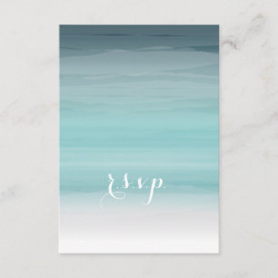Teal Ombré Wedding RSVP