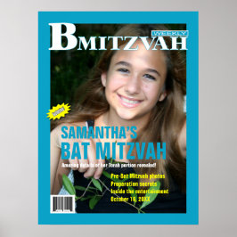 Teal Poster da Revista Bat Mitzvah