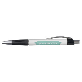 Teal Ribbon Modern Simples Caneta de Promocional C