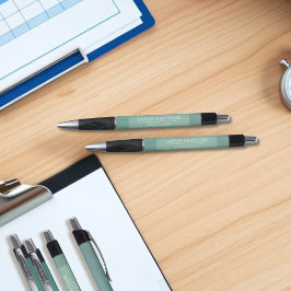 Teal Watercolor Onda Natação Moderna Caneta do Tre