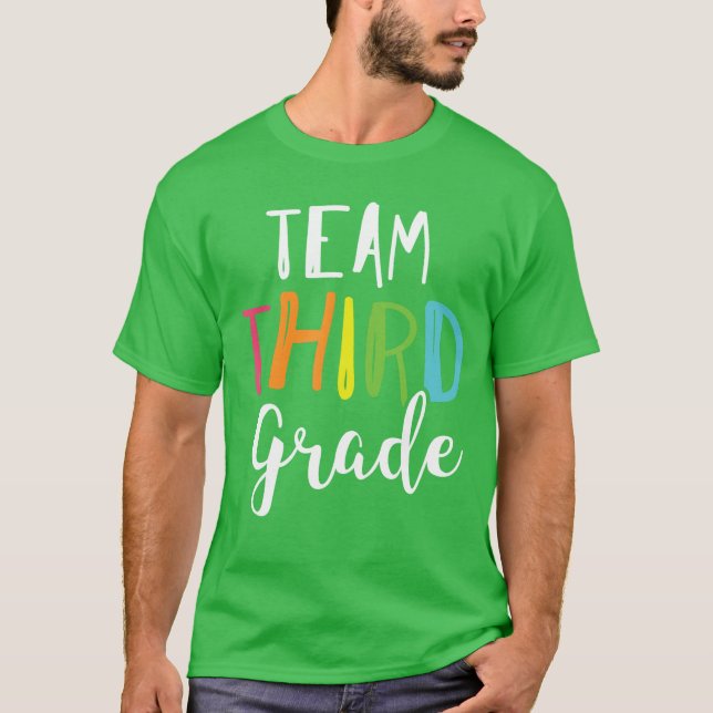 Team 3rd Third Grade Teacher Back To School Top (Frente)