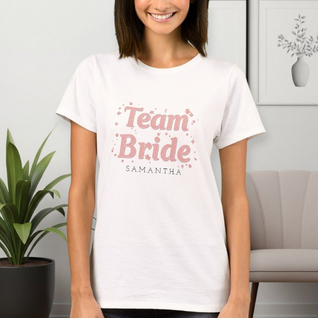 Team Bride T-Shirt for Bridesmaids  (Criador carregado)
