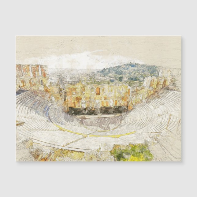 Teatro Antigo da Grécia de Atenas - Arte Clássica (Frente)