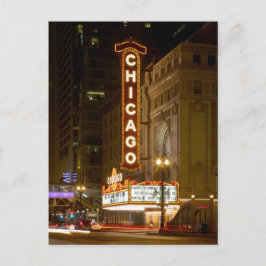 Teatro de Chicago, Chicago Illinois Cartão Postal
