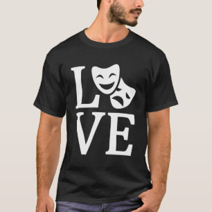 Teatro Máscaras Adoram Camiseta Engraçada De Teatr