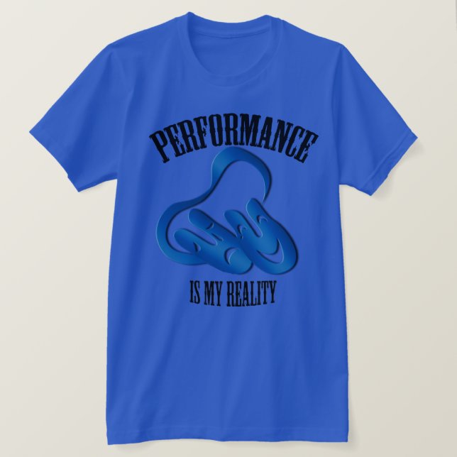 Teatro Mask Performance Reality Blue T-shirt (Frente do Design)